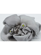 "VEC161W: Timeless Yellow Peridot Encased in 14K White Gold Earrings - Vintage Collection" Vintage