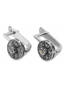 Chic 14K White Gold Earrings with Zirco Accents vec161w