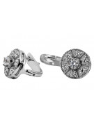 Chic 14K White Gold Earrings with Zirco Accents vec161w