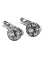 Boucles d'oreilles majestueuses en or blanc 14 carats 585 rétro vec161w Vintage