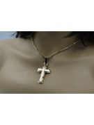 Croix catholique dorée ★ russiangold.com ★ Or 585 333 Petit prix