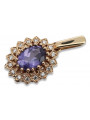 Classic Alexandrite Pendant in Vintage 14K Rose Gold vpc018