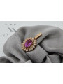 Original 14K Rose Gold Vintage Pendant with Amethyst Gemstone vpc018