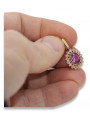 Original 14K Rose Gold Vintage Pendant with Amethyst Gemstone vpc018