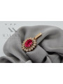 14K Rose Gold Vintage Ruby Pendant - Timeless Elegance vpc018