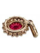 "Élégant pendentif vintage rubis en or rose 14 carats vpc018" Vintage