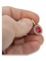 14K Rose Gold Vintage Ruby Pendant - Timeless Elegance vpc018