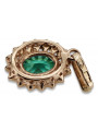 Classic Charm: Vintage 14K Rose Gold and Emerald Pendant vpc018