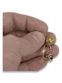 "Timeless Vintage 14K Rose Gold Earrings Adorned with Yellow Peridot" vec062