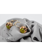 Joyería vintage: Aretes de peridoto y oro rosa 14k 585. vec062