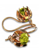 Luxuriöse Vintage 14 Karat Roségold Peridot Ohrhänger vec062