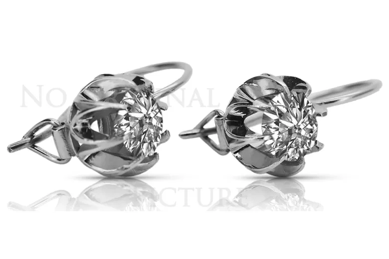 Boucles d'oreilles en or rose 14 carats 585 d'époque authentiques vec062