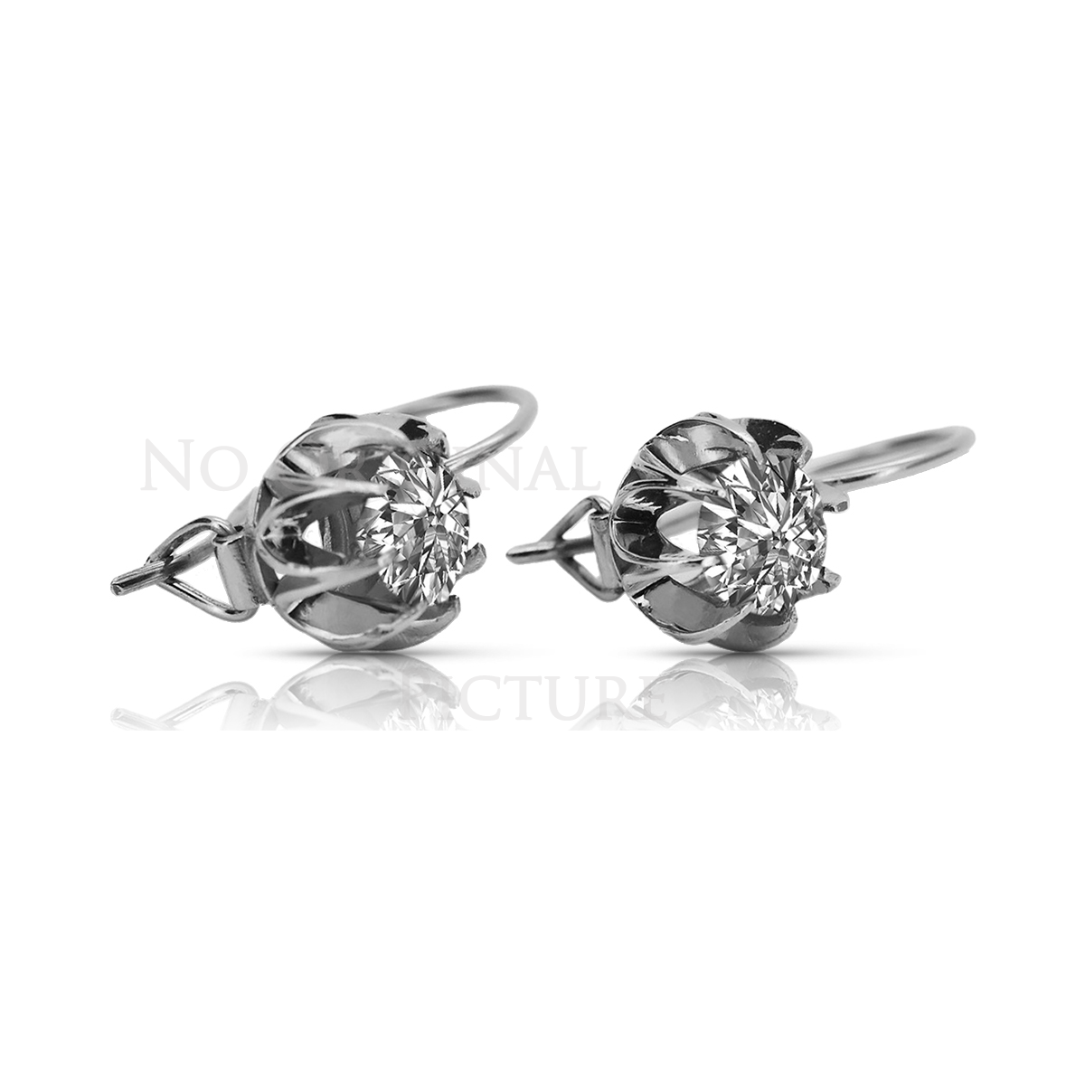 Boucles d'oreilles en or rose 14 carats 585 d'époque authentiques vec062