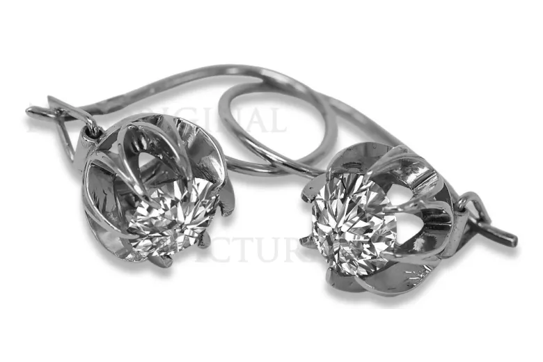 Boucles d'oreilles en or rose 14 carats 585 d'époque authentiques vec062