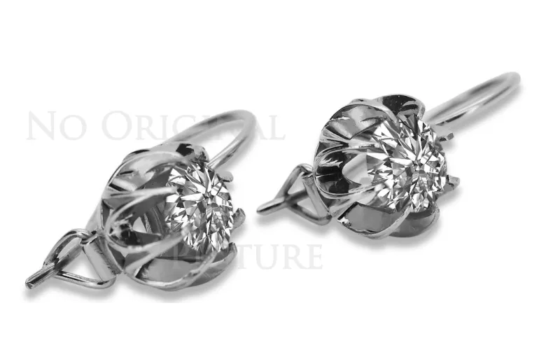 Boucles d'oreilles en or rose 14 carats 585 d'époque authentiques vec062