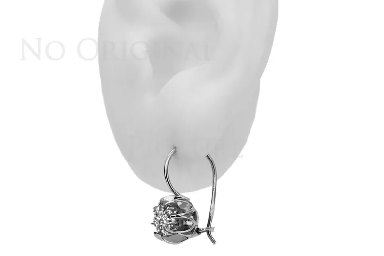 Boucles d'oreilles en or rose 14 carats 585 d'époque authentiques vec062