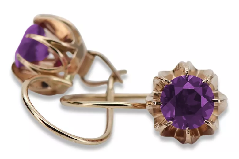 "Timeless 14K Rose Gold Vintage Alexandrite Jewelry" vec062