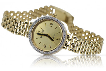 Yellow 14k gold 585 lady watch Geneve Lady Gift lw101ydy