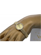 Gelbe 14-Karat-Gold-585-Damenuhr Geneve Lady Gift lw101ydy