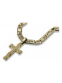 copy of Gelb 14 Karat Gold Katholisches Kreuz & Elegante Kette Yellow 14k gold Catholic cross with Elegant chain ctc096y&cc099y