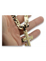 copy of Gelb 14 Karat Gold Katholisches Kreuz & Elegante Kette Yellow 14k gold Catholic cross with Elegant chain ctc096y&cc099y