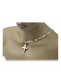 Yellow 14k gold Catholic cross with Elegant chain ctc022y&cc098y