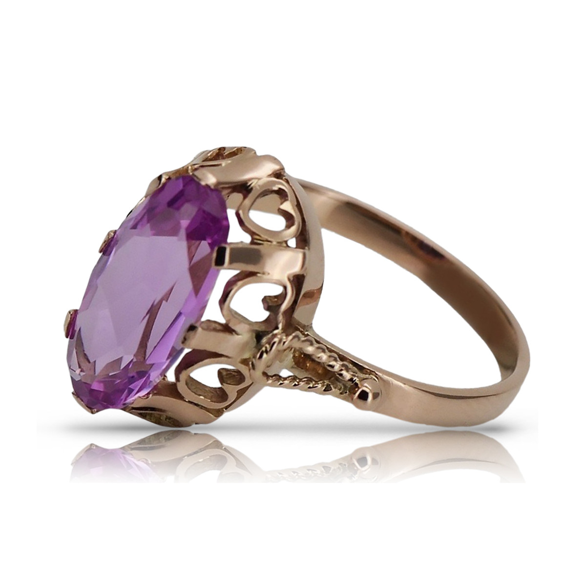 Rose soviétique russe 14k 585 or Alexandrite Ruby Emerald Sapphire Zircon ring vrc014