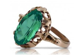 Inel sovietic rusesc din aur 585 trandafir 14k alexandrit rubin smarald safir zircon vrc014