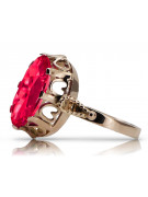 Russische sowjetische Rose 14 Karat 585 Gold Alexandrit Rubin Smaragd Saphir Zirkon Ring vrc014