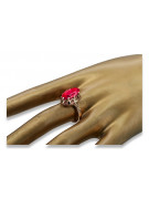 Russische sowjetische Rose 14 Karat 585 Gold Alexandrit Rubin Smaragd Saphir Zirkon Ring vrc014