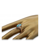 Russische sowjetische Rose 14 Karat 585 Gold Alexandrit Rubin Smaragd Saphir Zirkon Ring vrc084