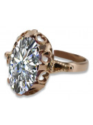 Russische sowjetische Rose 14 Karat 585 Gold Alexandrit Rubin Smaragd Saphir Zirkon Ring vrc084