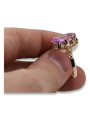 Rose soviétique russe 14k 585 or Alexandrite Ruby Emerald Sapphire Zircon ring vrc084