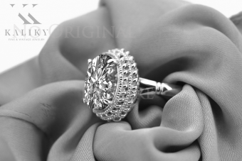 Srebrny pierścionek 925 Rosyjski Oprawa vrc068s Vintage