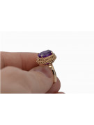 Russische sowjetische Rose 14 Karat 585 Gold Alexandrit Rubin Smaragd Saphir Zirkon Ring vrc084