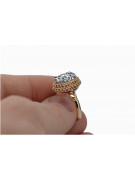 Russische sowjetische Rose 14 Karat 585 Gold Alexandrit Rubin Smaragd Saphir Zirkon Ring vrc084