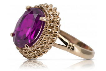 Eleganter Amethyst-Ring in Original Vintage 14 Karat Roségold,  vrc068