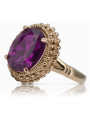 Russische sowjetische Rose 14 Karat 585 Gold Alexandrit Rubin Smaragd Saphir Zirkon Ring vrc014