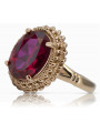 Russische sowjetische Rose 14 Karat 585 Gold Alexandrit Rubin Smaragd Saphir Zirkon Ring vrc014