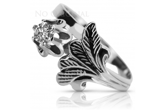 Pierścionek z różowego czerwonego złota srebrny pozłacany 925 Oprawa vrc169rp Vintage