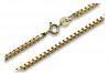 Italian yellow 14k gold Square chain cc096y