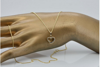 Złota zawieszka 14k 585 włoski styl serce cpn060y