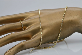 Italienisch gelb 14 Karat Gold Neue Seilkette cc078y