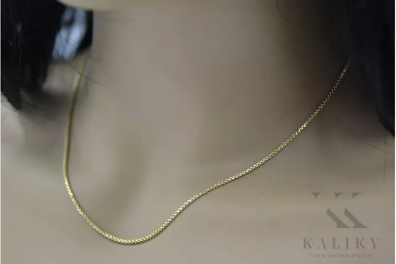 Galben italian 14k 585 aur New Rope lanț cc078y