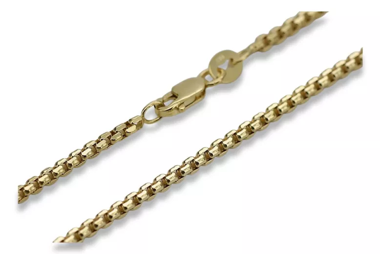 Galben italian 14k 585 aur New Rope lanț cc078y