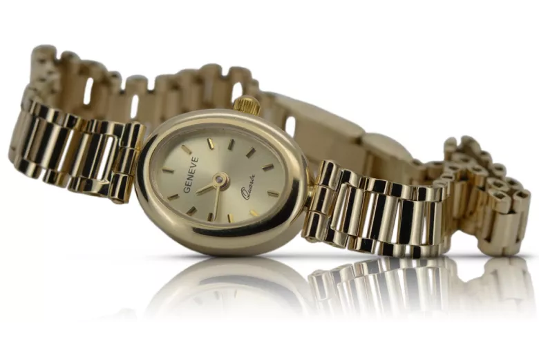 Reloj de damas de oro ★ zlotychlopak.pl ★ Pureza de oro 585 333 ¡Precio bajo!