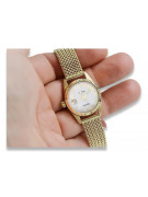 Goldene Herrenuhr Geneve ★ zlotychlopak.pl ★ Gold Reinheit 585 333 Niedriger Preis!