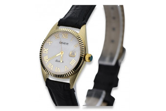 Reloj de oro para hombre Geneve ★ zlotychlopak.pl ★ Pureza del oro 585 333 ¡Precio bajo!