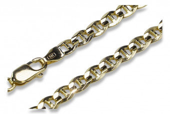 Massive Kette aus russischem Roségold (italienisches Gelb) (verschiedene Gewichte) cc016