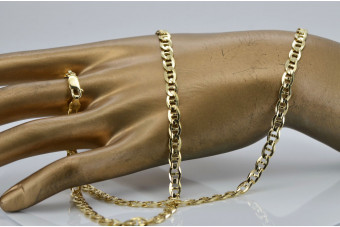 Massive Kette aus russischem Roségold (italienisches Gelb) (verschiedene Gewichte) cc016